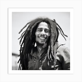 Black And White Photograph Of Bob Marley 2 Art Print