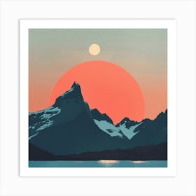 Sunset In The Mountains 8 Art Print