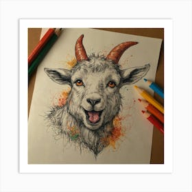 Goat! 4 Art Print