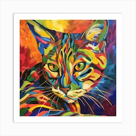 Kisha2849 Bengal Cat Colorful Picasso Style Full Page No Negati D57246b2 A66c 46dd 8db8 A019c5c2d1e4 Art Print