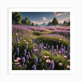 Lavender Field 5 Art Print