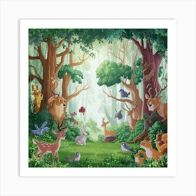 Forest Animals Art Print