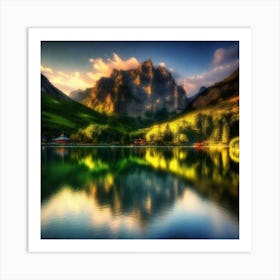 Lake In The Mountains 39 Art Print