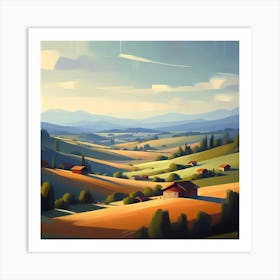 Landscape Painting 134 Art Print