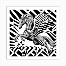 Zebra Horse Art Print