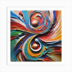 Yin Yang Painting Art Print