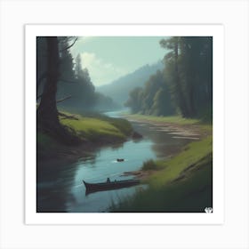 River In The Woods 32 Art Print