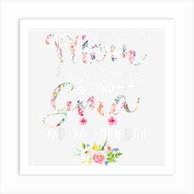 I Have Two Titles Mom And Gma Women Floral Decor Grandma Art Print