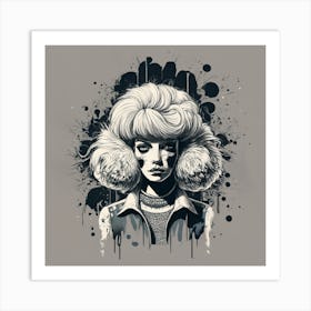 Girl With Furry Ears Art Print