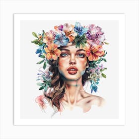 Flower Girl 17 Art Print