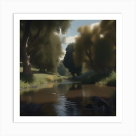 River In The Woods 13 Art Print