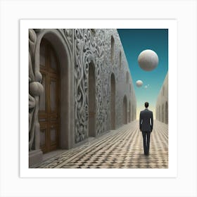 Man In A Hallway Art Print