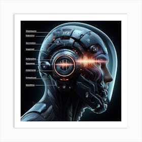 Futuristic Head 1 Art Print