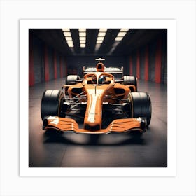 Orange Racing Car 1 Art Print