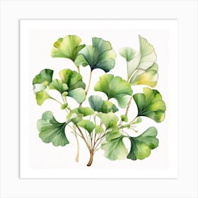 Tropical leaves of ginkgo biloba 6 Art Print