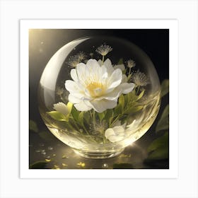 Flower In A Glass Bowl Art Print