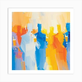 People Holding Glasses Of Beer Art Print