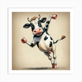 Cow Dancing 2 Art Print