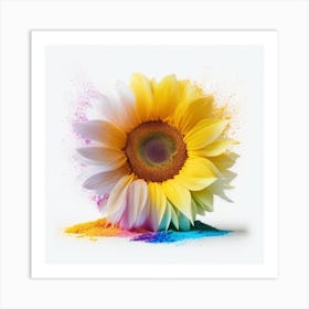 Colorful Sunflower Art Print