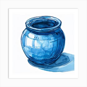 Blue Vase Art Print