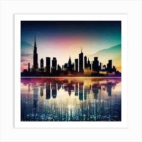 Dubai Skyline 1 Art Print