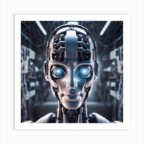 Robot Head 15 Art Print