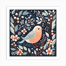 Christmas Bird 6 Art Print