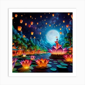 Chinese Lanterns 1 Art Print