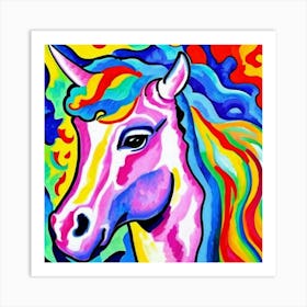 Bright Unicorn Art Print