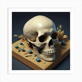 Skull 3d Model Art Print