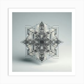 Geometric Snowflake Art Print