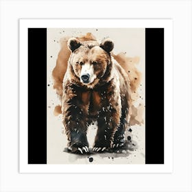 Brown Bear Painting Art Print