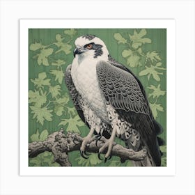 Ohara Koson Inspired Bird Painting Osprey 3 Square Art Print