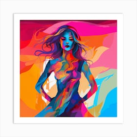 Colorful Woman 1 Art Print