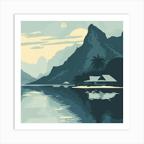 A Tahiti In French Polynesia Minimal Illustratio 1720357241 2 Art Print