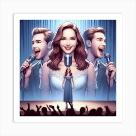 Singers on stage 2 Art Print