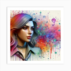 A stylish lady 12 Art Print