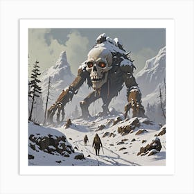 Skeletons In The Snow Art Print