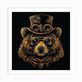 Steampunk Bear 5 Art Print