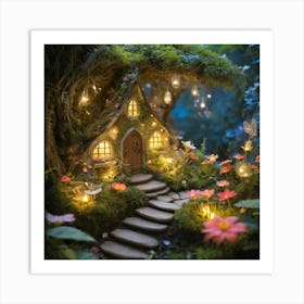 Fairy House paintings art print Art Print