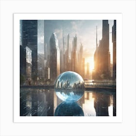 Futuristic Cityscape 96 Art Print