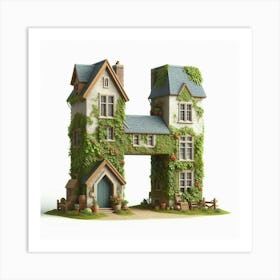 Funny Alpabet - H (House) Art Print