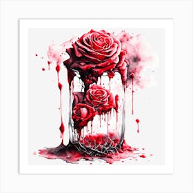 Blood Roses Art Print