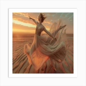Dancer In The Sand Art Print