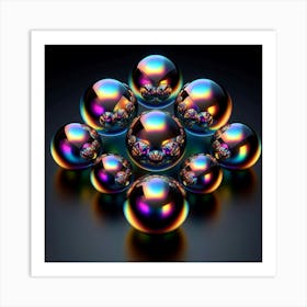 Rainbow Spheres Art Print