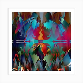 Abstract Painting Background Sci Fi Fantasy Colorful Art Print