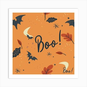 Halloween Background orange Art Print