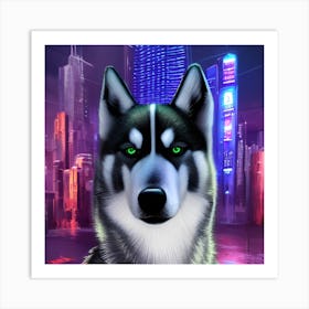 Futuristic Dog Art Print