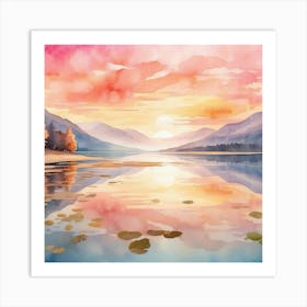 Watercolor Landscape Watercolor Painting Art Print