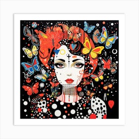 Butterfly Girl 2 Art Print